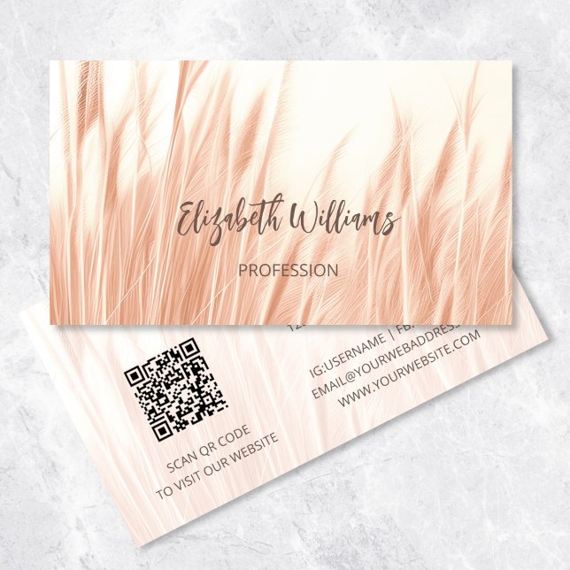 Pampasgras Foto | QR-Code Visitenkarte (Von Creator hochgeladen)
