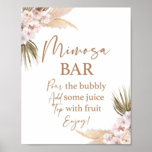 Pampasgras Mimosa Bar Schild