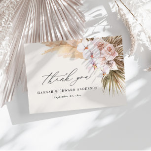 Pampasgras moderne botanische bohemian Hochzeit th Einladung