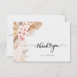 Pampasgras Pink Blumenzehen Dankeskarte