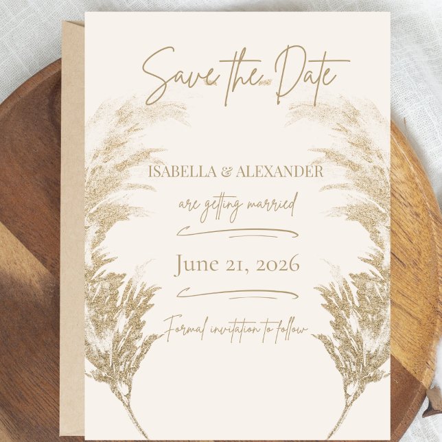 Pampasgras Save the Date (Pampas Grass Save the Date)
