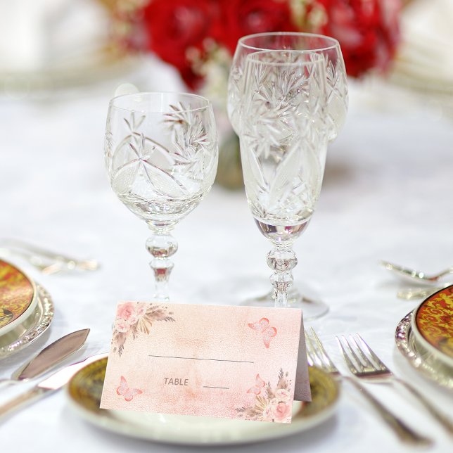 Pampasgras-Schmetterling Platzkarte (Von Creator hochgeladen)