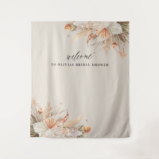 Pampelgras aus Brunch und Brautparty Wandteppich (Vorderseite)