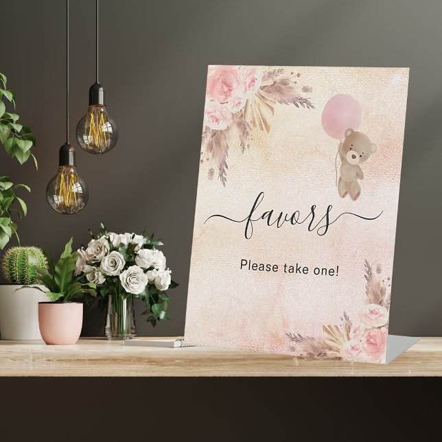 Pampelgras-Dusche Teddy Bär Gefallen Sockelschild (Von Creator hochgeladen)