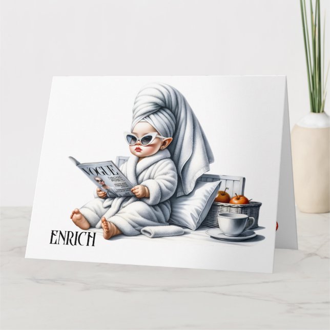 Pamper dich selbst karte (Vorderseite)