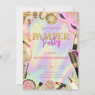 Pamper Party Birthday Einladung