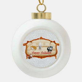 Pampered Viktorianisch Couch Cats Holiday Ornament