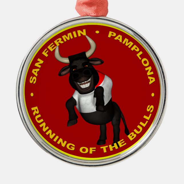 Pamplona - San Fermin Ornament Aus Metall (Vorne)