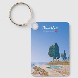Pamukkale, Türkei - Klassische Thermalbecken Schlüsselanhänger