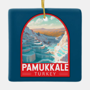 Pamukkale Türkei Reise Kunst Vintage Keramikornament
