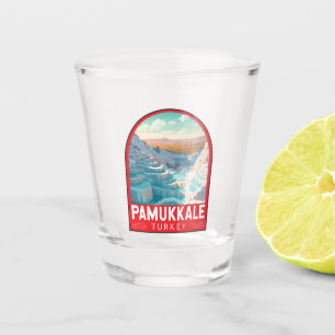 Pamukkale Türkei Reise Kunst Vintage Schnapsglas
