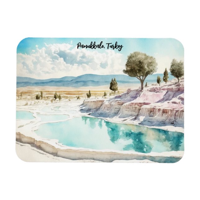 Pamukkale Türkei Reiselandschaft Magnet (Horizontal)