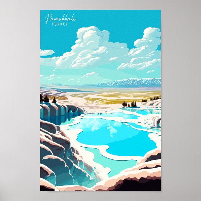 Pamukkale Türkei Reisen Kunst, Dichtung und Musik  Poster (Vorne)