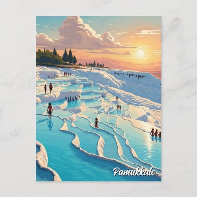 Pamukkale Türkei Reisen Postkarte (Vorderseite)