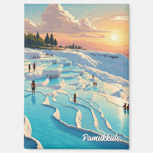 Pamukkale Türkei Reisen Postkarte Magnet