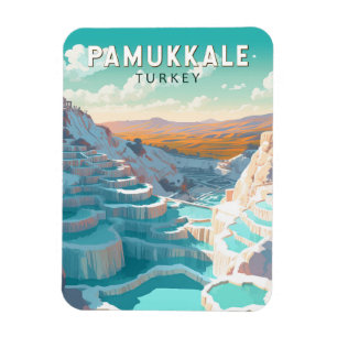Pamukkale Türkei Reisen Vintag Magnet