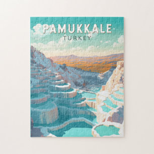 Pamukkale Türkei Reisen Vintag Puzzle