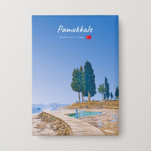Pamukkale, Türkei - Thermische Becken Button