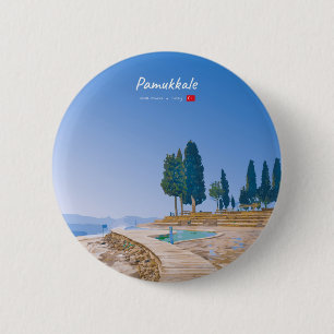 Pamukkale, Türkei - Thermische Becken Button