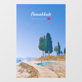 Pamukkale, Türkei - Thermische Becken Fensteraufkleber