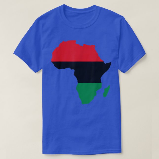Pan Africa Continental Flag auf Karte UNIA T-Shirt (Design vorne)