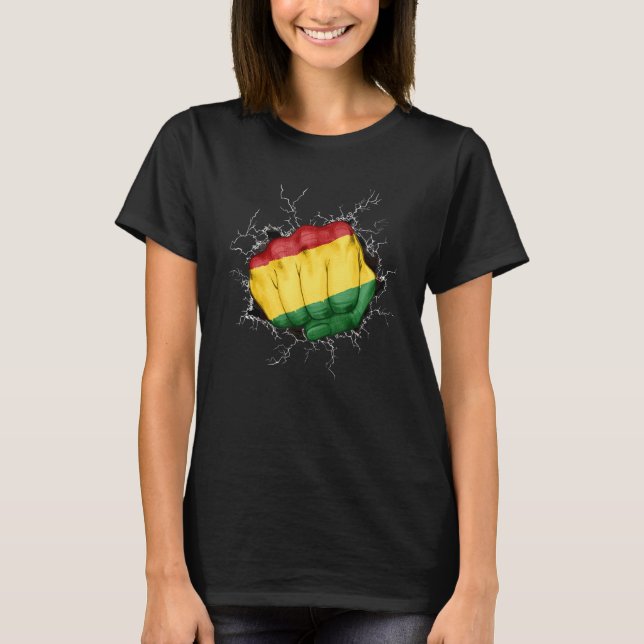 Pan African Fist UNIA Flag African Freedom Black L T-Shirt (Vorderseite)