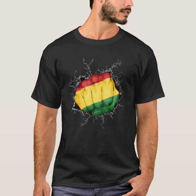 Pan African Fist UNIA Flag African Freedom Black L T-Shirt (Vorderseite)