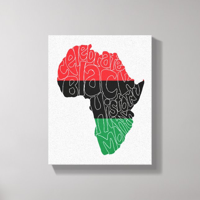 Pan African Flag Black History Montag Art Design Leinwanddruck (Vorderseite)