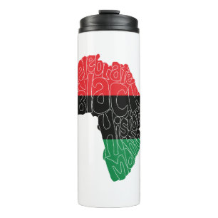 Pan African Flag Black History Montag Art Design Thermosbecher