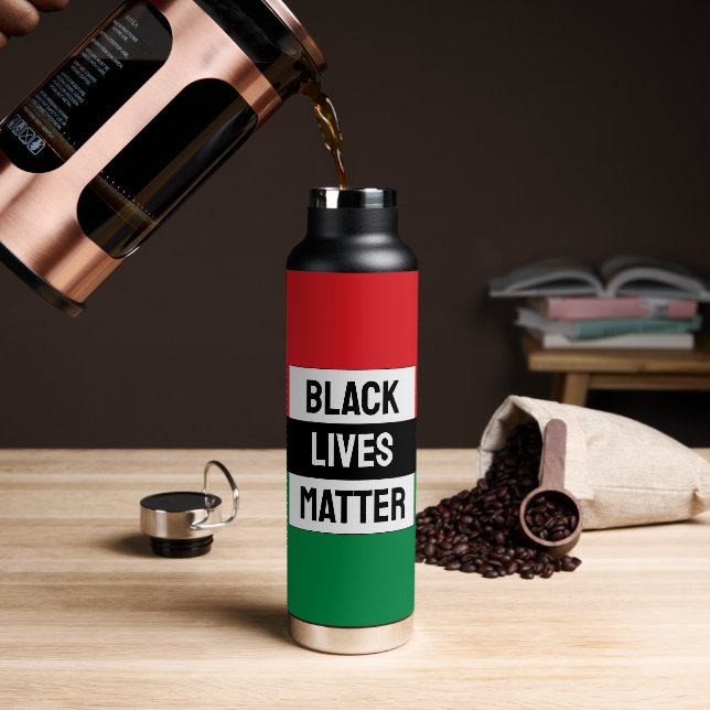 Pan African Flag, Black Lives Materie, Unia Symbol Trinkflasche (Kaffee)