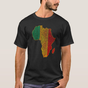 Pan African Flag Fingerprint Black History Monat A T-Shirt