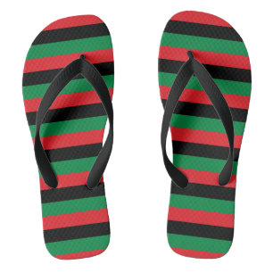 Pan African Flag Flip Flops