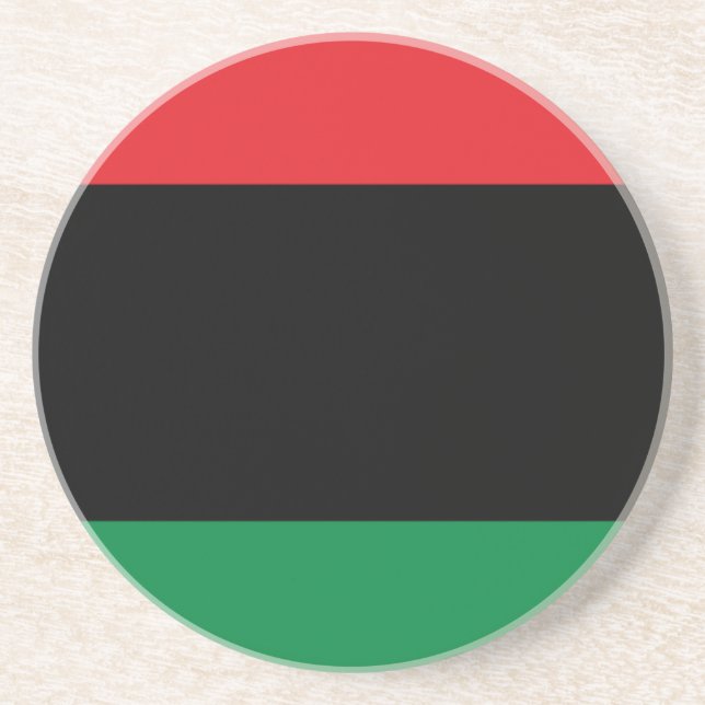 Pan African Flag Getränkeuntersetzer (Vorne)