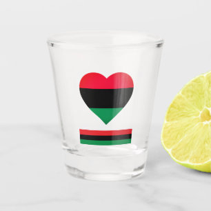 Pan African Flag & Gewerkschaft Symbol / sports fa Schnapsglas