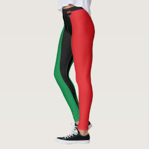 Pan African Flag Mode Herz & Unia Symbol Leggings