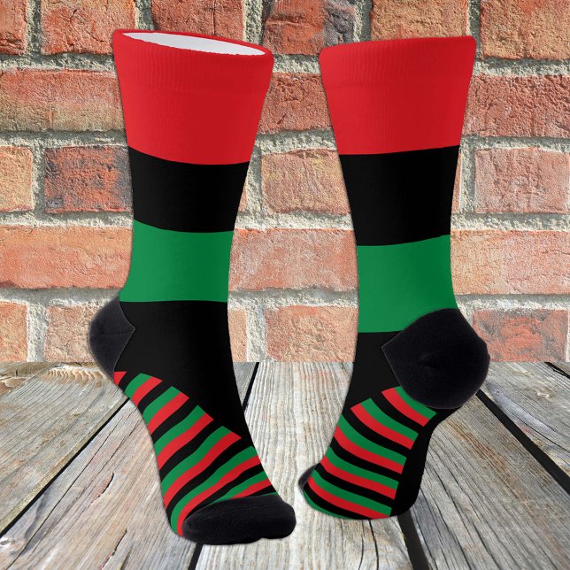 Pan African Flag Socks, Unia Flag Symbol / Kwanzaa Socken (Von Creator hochgeladen)