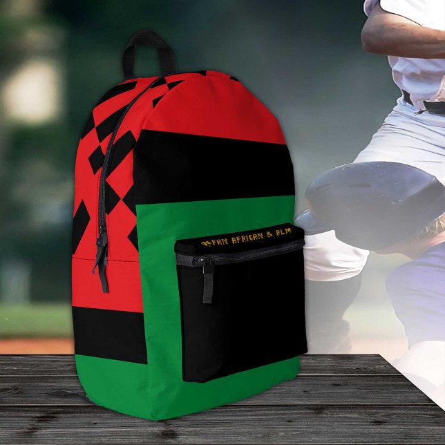 Pan African Flag & Unia Symbol, Patrioten / Mode Bedruckter Rucksack (Von Creator hochgeladen)
