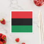 Pan African Flag & Unia Symbol / Sport Fan Serviette<br><div class="desc">Paper Napkins: Pan African Flag Symbol - UNIA / Ein horizontales Triband von rot,  schwarz und grün. Die panafrikanische Flagge - auch bekannt als afroamerikanische Flagge,  schwarze Befreiungsflagge,  UNIA-Flagge. Häufig verwendet mit Black Lives Matter Bewegung.</div>