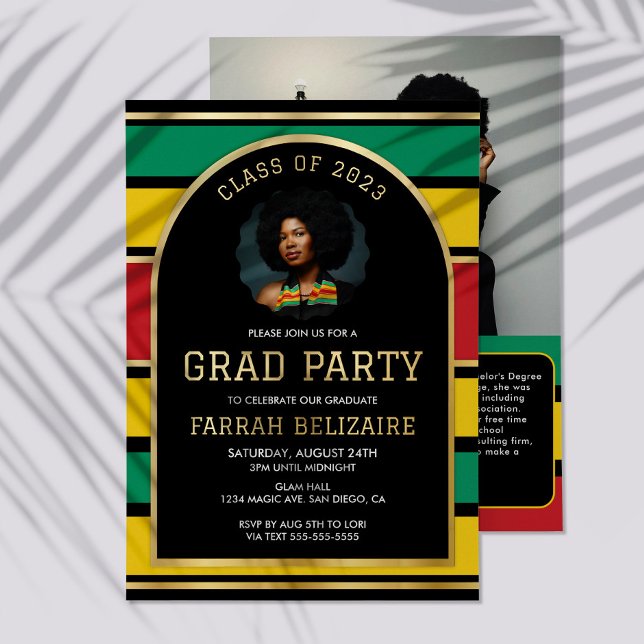 Pan African Graduation Party Folieneinladung (Von Creator hochgeladen)