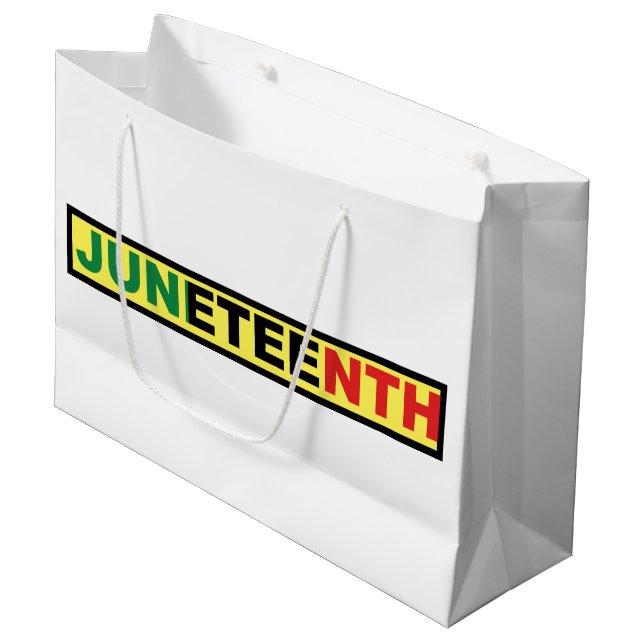 Pan African, Juneteente White Große Geschenktüte (Vorderseite Schrägansicht)