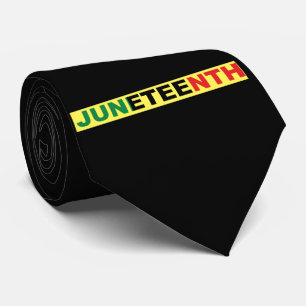 Pan African, Juneteenth BLACK Neck Tie Krawatte