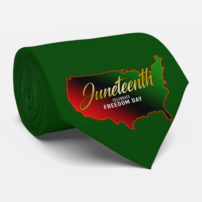 Pan African, Juneteenth Neck Tie Krawatte (Gerollt)