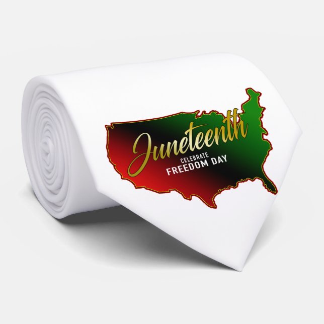 Pan African, Juneteenth Neck Tie Krawatte (Gerollt)