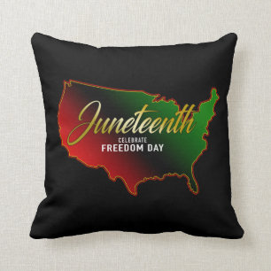 Pan African, Juneteenth Throw Kissen