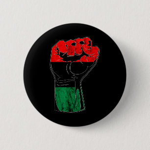 Pan African Unia Flag Handflag Black History Junet Button
