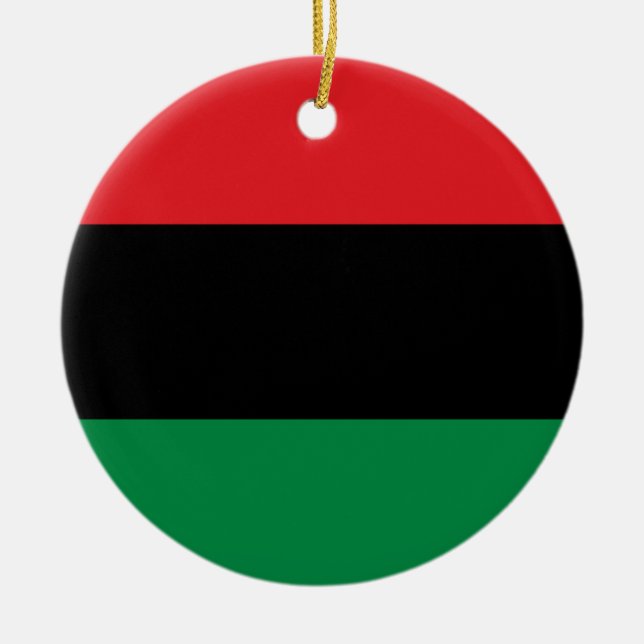 Pan African UNIA Flag Keramik Ornament (Vorne)
