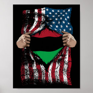 Pan African Unia Flag Loyal Afro-americans Usa Gif Poster