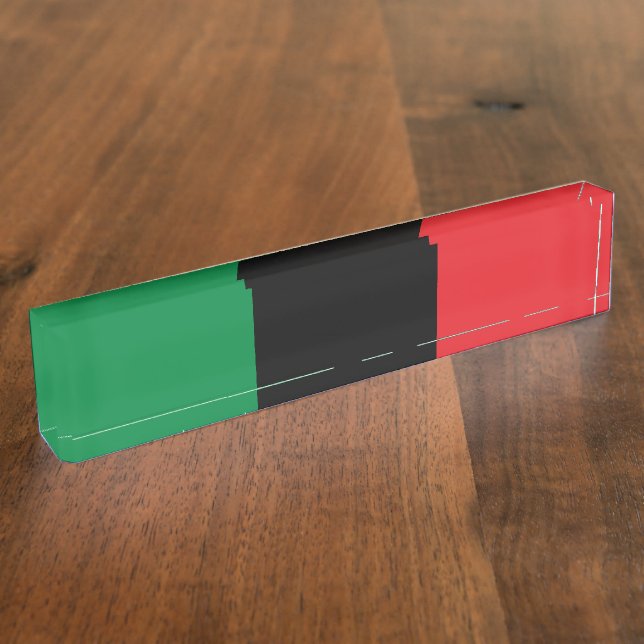 Pan African UNIA Flag Namensplakette (Seite)