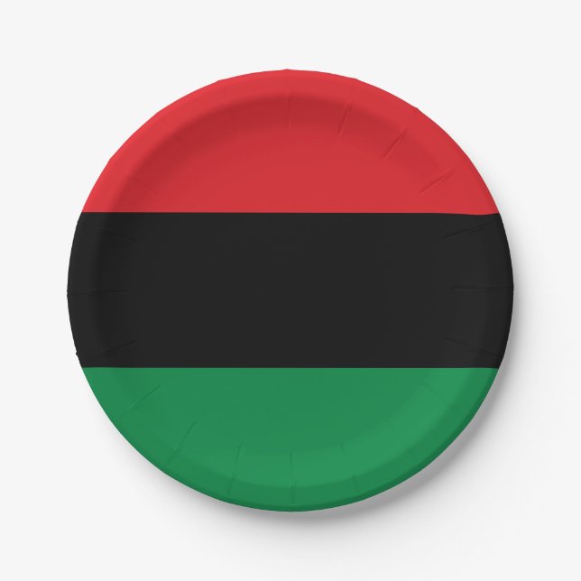 Pan African UNIA Flag Pappteller (Vorderseite)