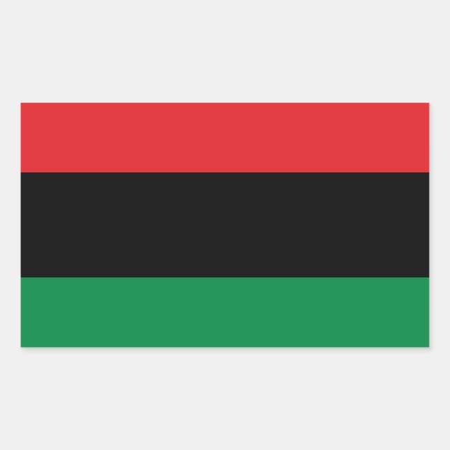 Pan African UNIA Flag Rechteckiger Aufkleber (Vorderseite)